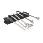 Set 7 piese din inox, pentru gratar plus borseta depozitare / ZTS 8339, 