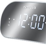 Radio cu ceas Muse M-170 CMR, Argintiu