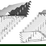 Padoc pentru caini de exterior vidaXL, cu acoperis, 200x100x150 cm