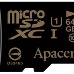 Card memorie microSDXC Card Apacer 64GB UHS-I clasa 10 cu adaptor