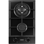 Plita incorporabila Samus PSG-32SG2 2 arzatoare Aprindere electrica Gratare fonta Control frontal Negru