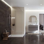 Perete fixa pentru cabina de dus 100 x 200 cm, Walk-in Mille CERSANIT S161-001