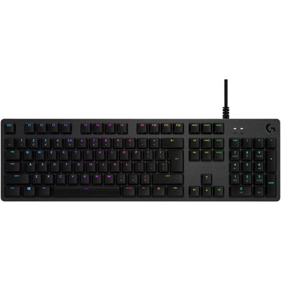 Tastatura mecanica gaming Logitech G512 RGB Lightsync, Switch GX Brown, Negru Carbon