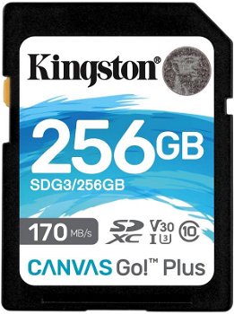 Card memorie Kingston SDXC Canvas GO Plus Clasa 10 UHS-I 256GB, KINGSTON