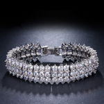 Bratara mireasa Triple Zirconia Diamonds 