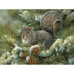 Puzzle Cobble Hill - Gray Squirrel, 275 piese XXL (Cobble-Hill-88016), Cobble Hill