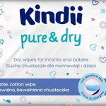 Kindii Kindii Pure & Dry Suche Chusteczki dla niemowląt i dzieci 1op.-50szt, Kindii
