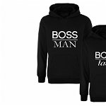 Set de hanorace pentru cupluri "Boss Man/ Lady", Zoom Fashion