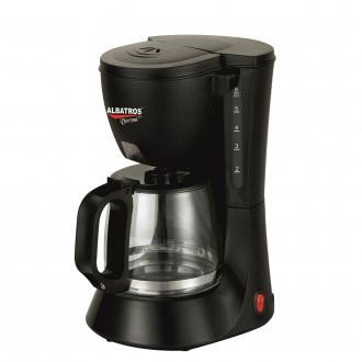 Cafetiera Albatros Verona Black, 680 W, 600 ml, capacitate 6 cesti, functie antipicurare, negru