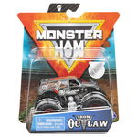 Masinuta Monster Jam, Scara 1:64, Iron Outlaw cu figurina, Gri