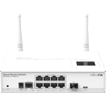 Router wireless Gigabit 8 porturi WAN RJ45/SFP Microtik CRS109-8G-1S-2HND-IN, MIKROTIK