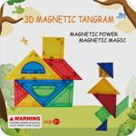 Joc de constructie magnetic - Tangram (9 piese)