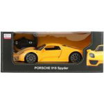 Masina cu telecomanda Porsche 918 Spyder galben, Rastar, 