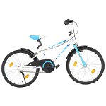 Bicicletă pentru copii, albastru și alb, 20 inci