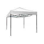 Cort pavilion pliabil CULINARO 300x300cm otel cu panza impermeabila alba