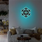 Lampa de perete Snowflake 2, Neon Graph, 28x32 cm, albastru, Neon Graph