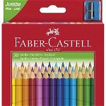 Creioane colorate 20 culori Jumbo + Ascutitoare, -