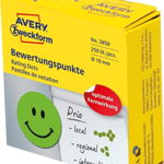 Buline de evaluare SMILEY FACE, Avery Zweckform 3858, verde, Avery Zweckform