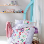 Set lenjerie de pat pentru copii, Cotton Box, bumbac ranforce, 120 x 150 cm, 129CTN2098, Multicolor