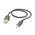 Cablu incarcare Hama 201580, USB-A - Lightning, 1.5m, Negru