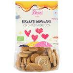 Biscuiti Bio Obio, in forma de inimioare cu unt si mere, 100g, de la 3 ani