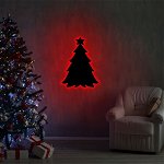 Lampa de perete Christmas Pine 2 , Neon Graph, 20x27 cm, rosu, Neon Graph