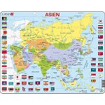 Puzzle 70 piese - Maxi - Harta Politica a Asiei | Larsen
