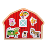 Puzzle din lemn - Casuta animalutelor, Barbo Toys