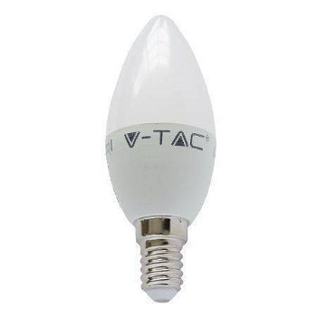 Bec led E14 3W 2700K alb cald, tip lumanare V-TAC, SKU-7196