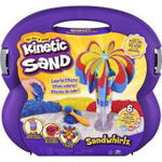 Kinetic sand cu accesorii Fantana cu nisip, Spin Master, 