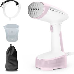 Fier de calcat vertical Tefal DT3050 cu abur 1300 W, abur variabil 20 g/min, Oprire automata, husa pentru transport, alb & roz Fier de calcat vertical Tefal DT3050 cu abur 1300 W, abur variabil 20 g/min, Oprire automata, husa pentru transport, alb & roz