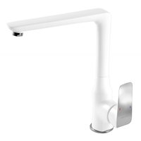 Baterie chiuveta bucatarie cu pipa mobila culoare alb mat Ferro Tina, Ferro