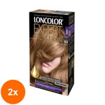 Set Vopsea de Par Permanenta Loncolor Expert Oil Fusion 6.3 Blond Auriu Inchis, 2 Cutii x 100 ml