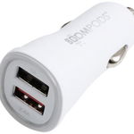 Incarcator Auto Boompods CC5WHT, 3.4A, 2 x USB (Alb)