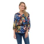 Bluza Dama Multicolora cu Imprimeu de Toamna, Eranthe