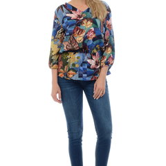 Bluza Dama Multicolora cu Imprimeu de Toamna, Eranthe