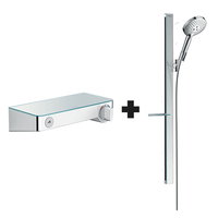 Set baterie de dus, Hansgrohe, ShowerTablet Select 300, cu set de dus Raindance Select S 120, 
