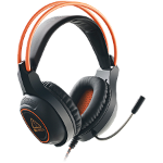 Canyon Gaming headset with 7.1 USB connector  adjustable volume control  orange LED backlight  cable length 2m  Black  182*90*231mm  0.336kg