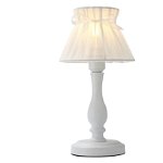 Lampa de masa Candellux Lighting, Zefir, baza de otel, traditional , max. 40 W, E27, alb, 20x20x38 cm - Candellux Lighting, Alb, Candellux Lighting