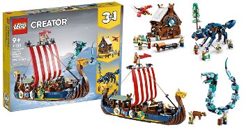 LEGO Creator - Viking Ship and the Midgard Serpent (31132) | LEGO, LEGO