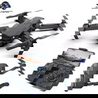 Mini drona C1, camera ultra HD, 2.4GHz, control distanta 100m, neagra, rezistenta la vant, pliabila, Tenq.ro