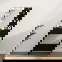 Masă de toaletă cu LED, negru, 60x40x140 cm, Casa Practica