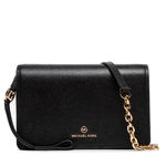 Geanta de umar din piele naturala Michael Kors Jet Set Charm Lg Accordian Flap Xbody 32S2GT9C7L_000_001, Negru