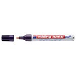 Marker permanent Edding 8280, UV, corp metalic, varf rotund 1,5-3 mm, alb, Edding