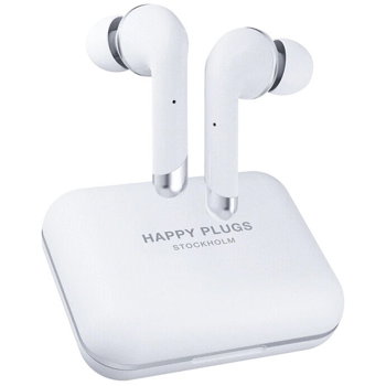 Casti wireless Happy Plugs Air 1 Plus, In ear, Alb
