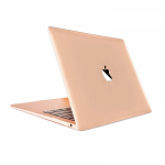 Set protectie 2 in 1 pentru MacBook Air 13.3 inch A1932/A2179/ A2337 cu husa din plastic lucios si folie ecran TPU incolor, krasscom