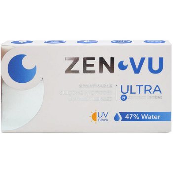 Lentile de contact ZenVu Ultra lunare 6 lentile/cutie Dioptrie: -1.00 - Lensa, Lensa