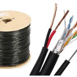 Cablu FTP CCA CAT 5E cu sufa si alimentare 2x0.7mm, rola 305 , FTPCCASUFA+POWER, Safer
