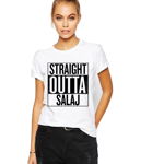 Tricou dama alb - Straight Outta Salaj, XL