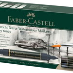 Marker solubil tonuri de gri a.durer 5 buc/set Faber-Castell, Faber-Castell